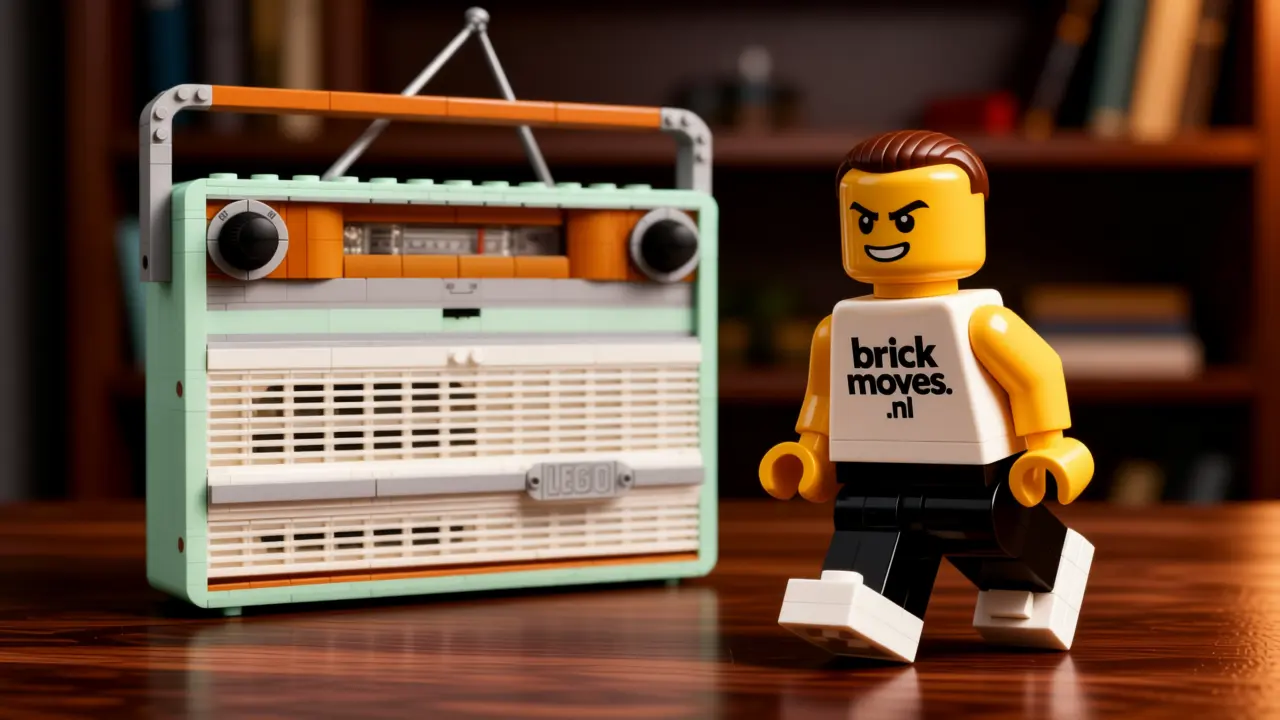 LEGO Retro Radio set 10334 met 906 stenen - Een LEGO model dat je nog nooit hebt gehoord: retro transistorradio met geluidssteen
