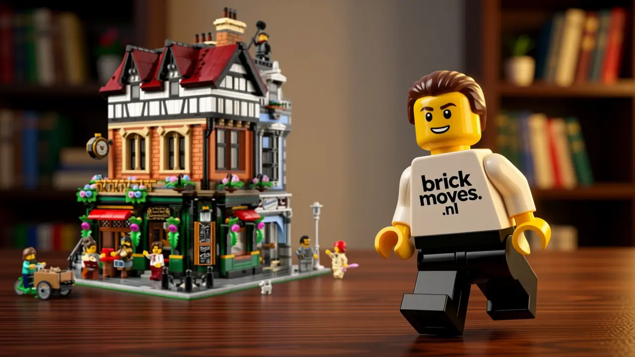 LEGO Hoekpand in tudorstijl set 10350 met 3.266 stenen - Een modulaire hoekpand met Tudor-architectuur vol details