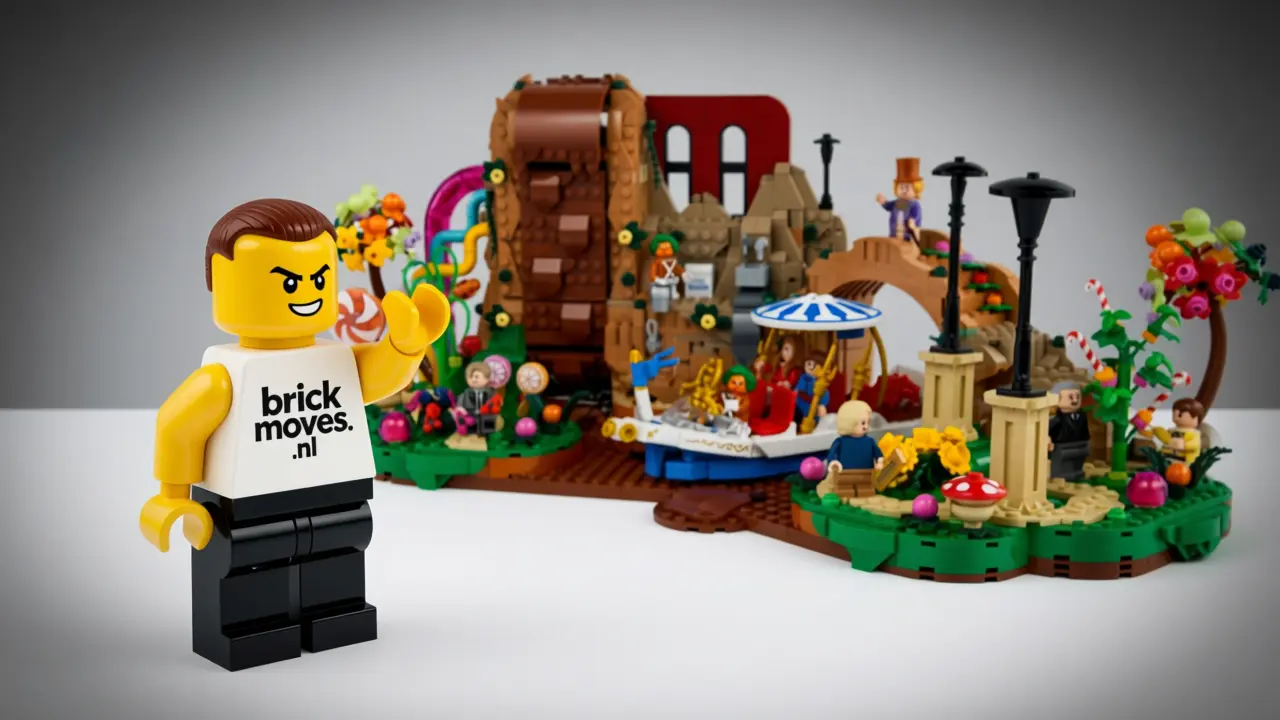 LEGO Willy Wonka en de Chocoladefabriek set 21360 met 2.025 stenen - De magische chocoladefabriek als LEGO Ideas set